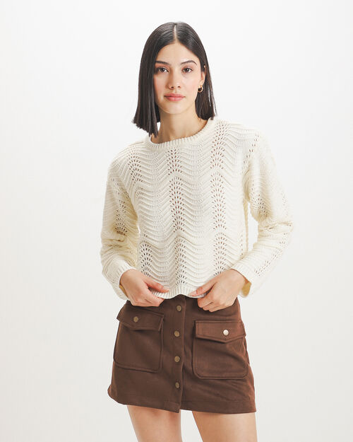 Top Beige Tejido
