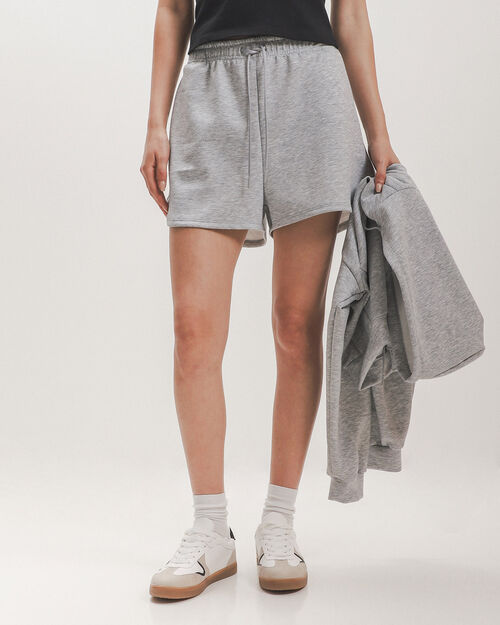 Short Gris Cintura El&aacute;stica