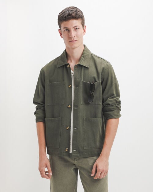 Sobrecamisa Verde Bolsillos