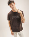 Playera Beige Manga Corta,CAFE
