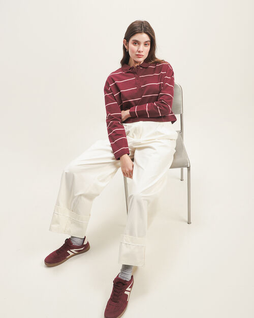 Polo Rayas Roja