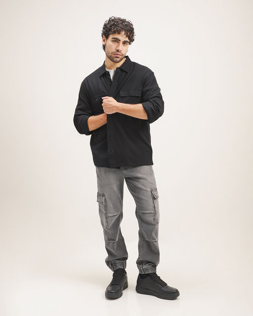 Camisa Negra Fit Relaxed