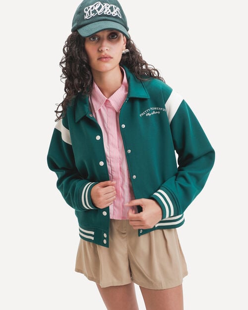 Chamarra Bomber Verde
