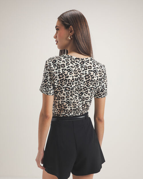 Crop Top Animal Print