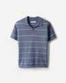 Polo Regular Rayas,AZUL ACERO