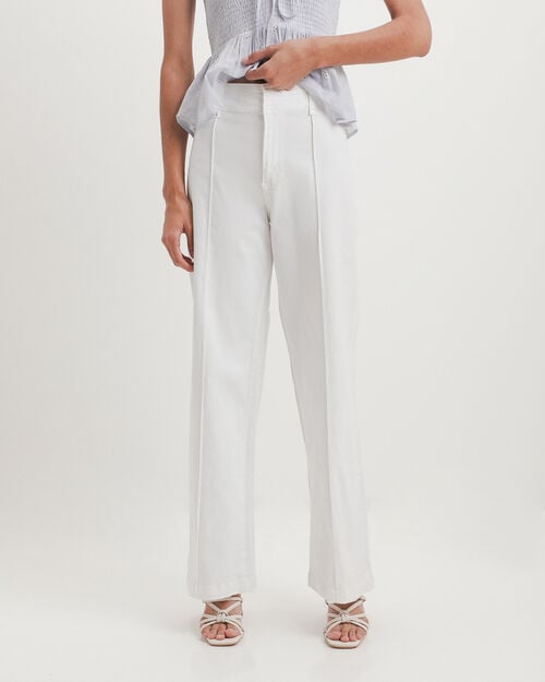 Pantal&oacute;n Blanco Wide Leg