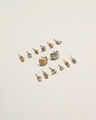 Set Aretes Dorados,MULTICOLOR