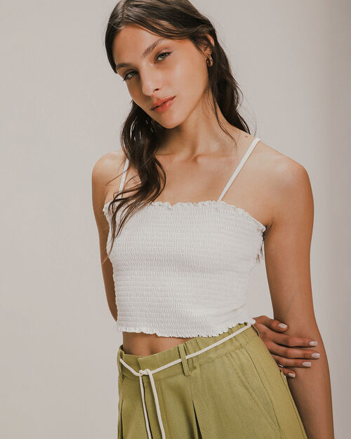 Crop Top Tirantes Smock