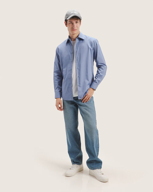 Camisa Azul Fit Slim