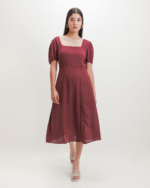 Vestido Midi Estampado