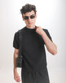 Playera Cuello Mock,NEGRO