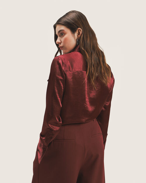 Camisa Roja Satinada