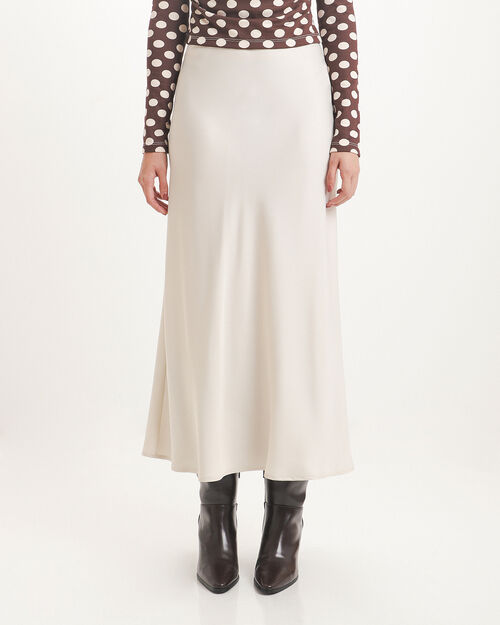 Falda Beige Midi