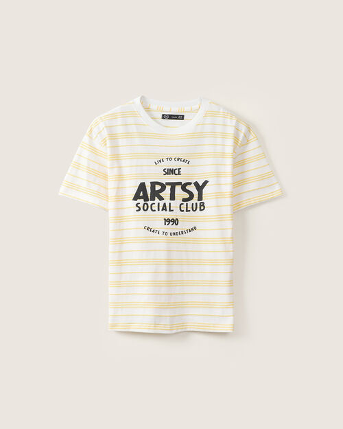 Playera Fit Relaxed Rayas
