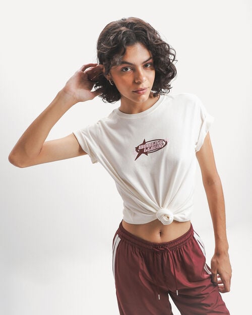 Playera Blanca Estampada