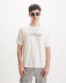 Playera Estampada Beige,BLANCO