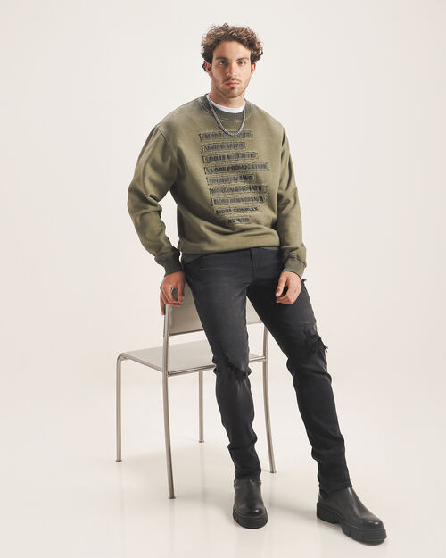 Sudadera Verde Con Frases