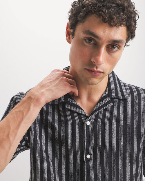 Camisa Rayas Manga Corta