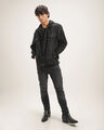 Jeans Skinny Con Cadena,NEGRO