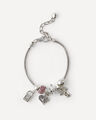 Pulsera Charms Colgantes,PLATEADO