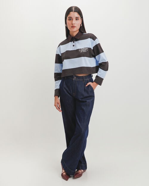 Polo Boxy Azul