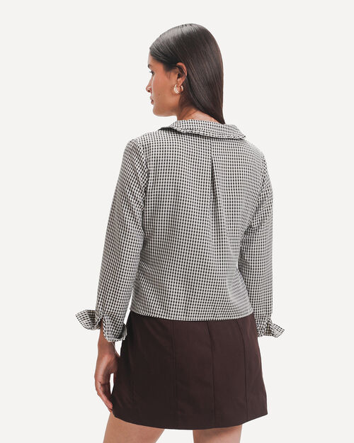 Camisa Caf&eacute; Cuadros