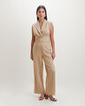 Pantal&oacute;n Wide Leg,CAFE CLARO