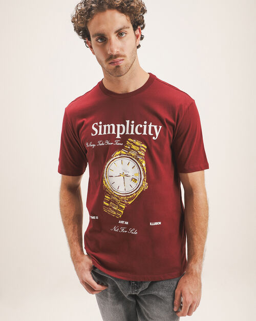 Playera Roja Estampada