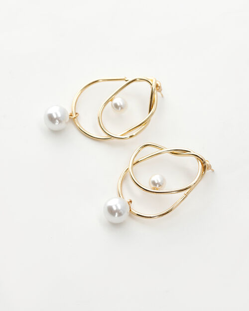 Aretes Dorados Perlas