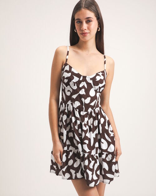 Vestido Corto Estampado
