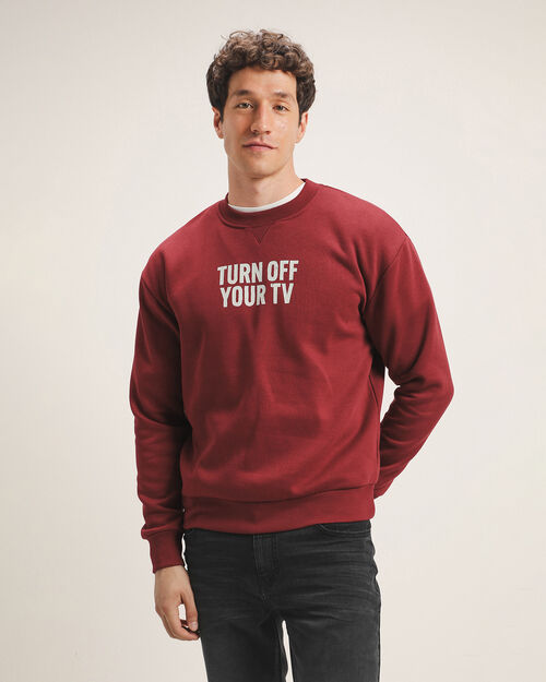 Sudadera Roja Estampada