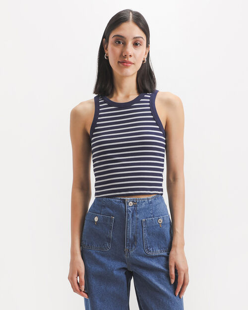 Tank Top Cropped Rayas