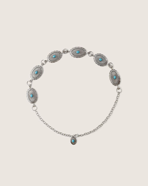 Cintur&oacute;n Plateado Cadena