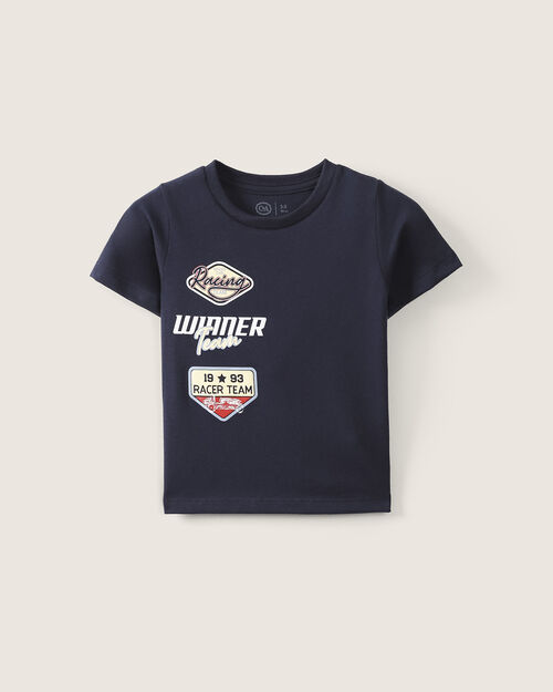 Playera Azul Marino Estampada