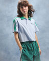 Polo Cropped Azul,AZUL PASTEL