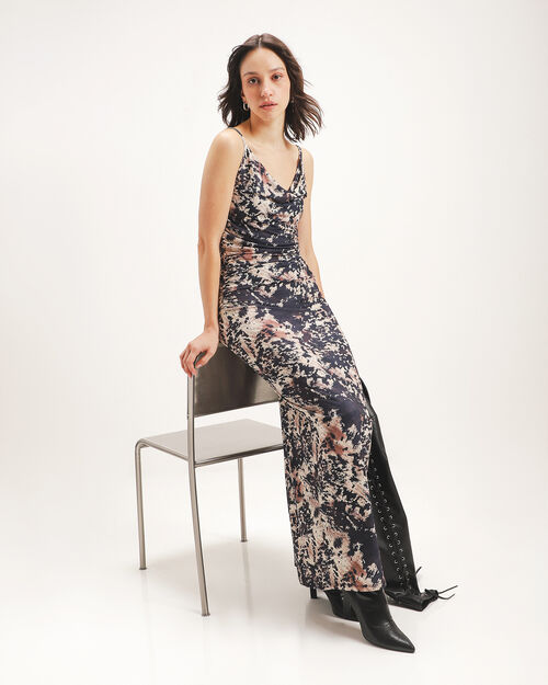 Vestido Largo Animal Print