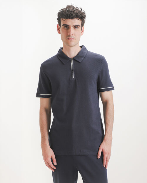 Polo Azul Tejida