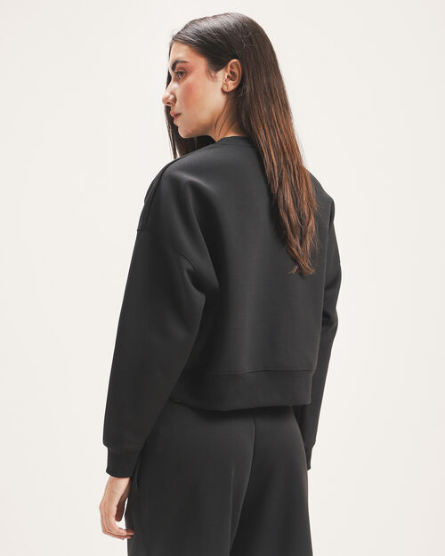 Sudadera Negra Boxy