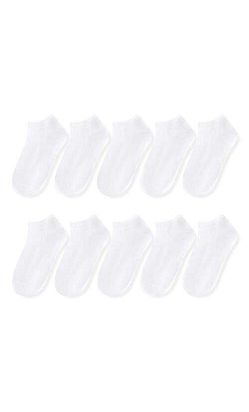 10 Pack Calcetines Cortos Color Blanco