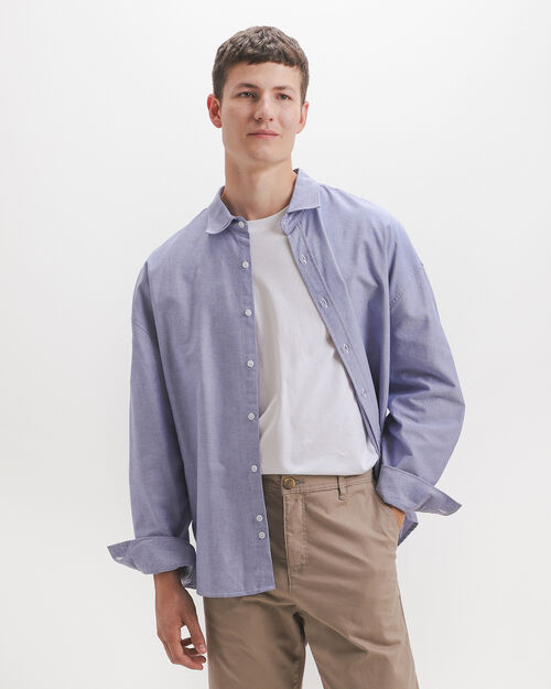 Camisa Azul S&oacute;lida