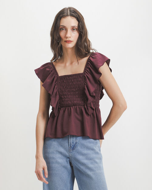 Blusa Peplum Rojo