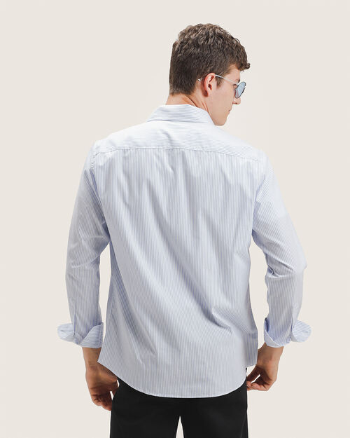 Camisa Azul Manga Larga