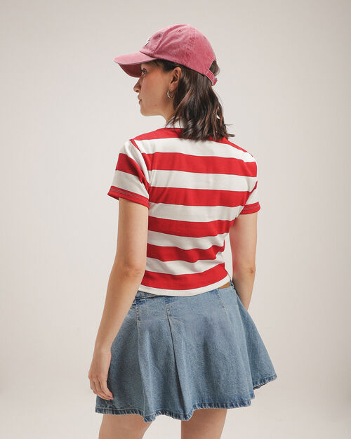Polo Cropped Rayas