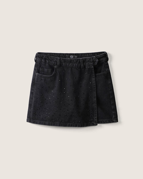 Short Falda Con Aplicaciones