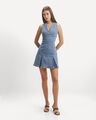 Vestido Corto De Mezclilla,AZUL P1