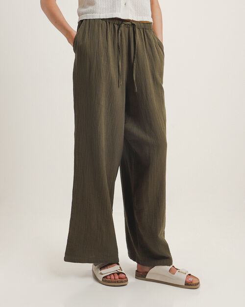 Pantal&oacute;n Holgado Verde