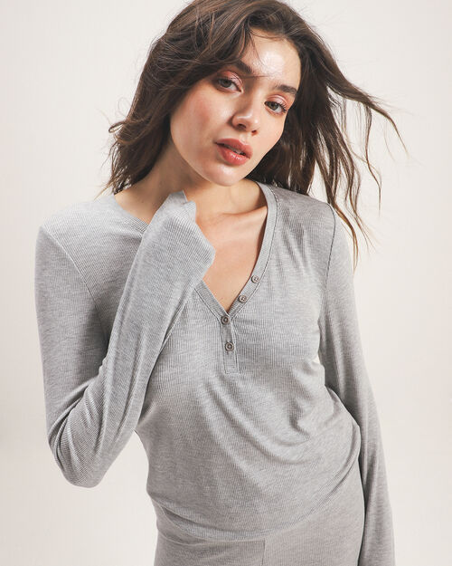 Top De Pijama Gris