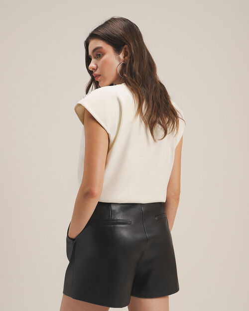 Playera Beige Aplicaciones