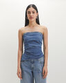 Top Strapless De Mezclilla,AZUL ACERO