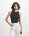 Top Beige Botones,NEGRO